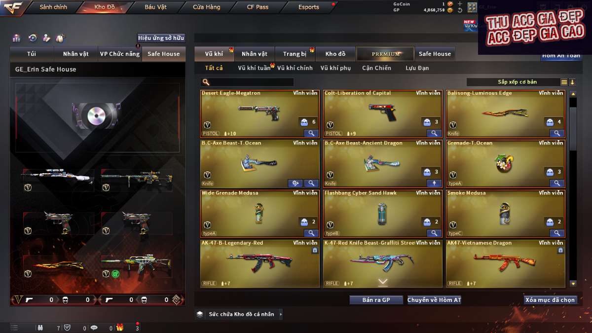 shop acc cf uy tin gia re